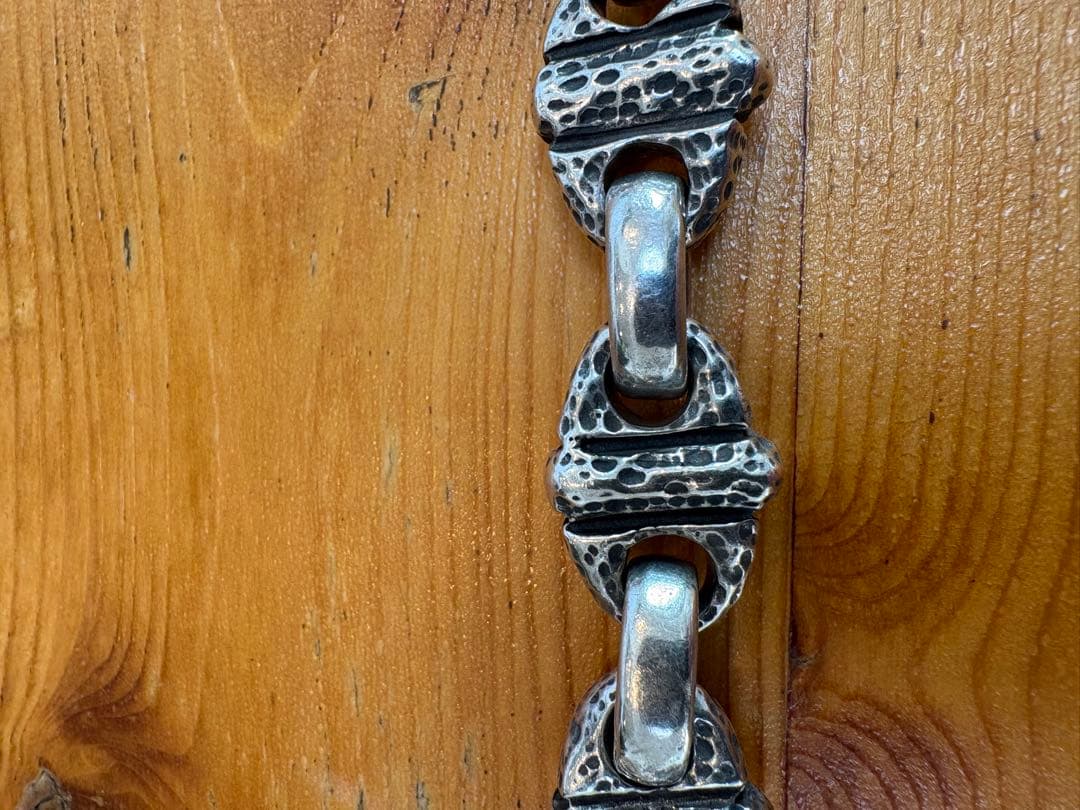 ビルウォールレザー　ボートリンク　ブレスレット　スターリングシルバー