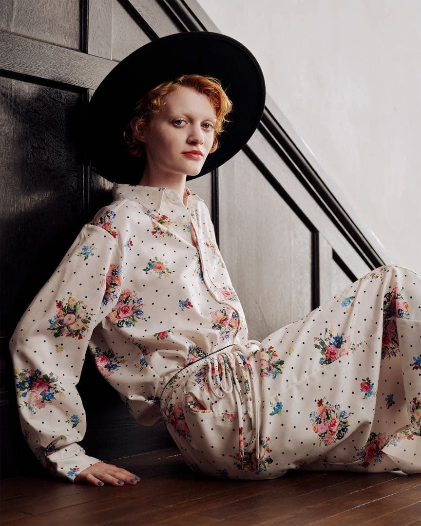 Poppy Dot Flower Shirt ポピー 花柄 フラワー トップス