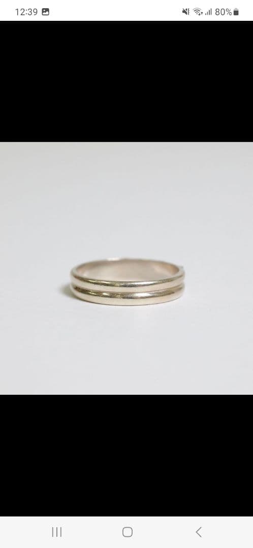 K18 シルバー925 コンビ 指輪 リング 13.5-14号