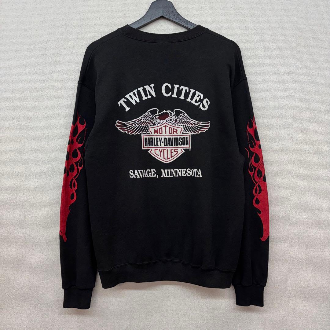 90s HARLEYDAVIDSON ハーレーダビッドソン フレイム スウェット