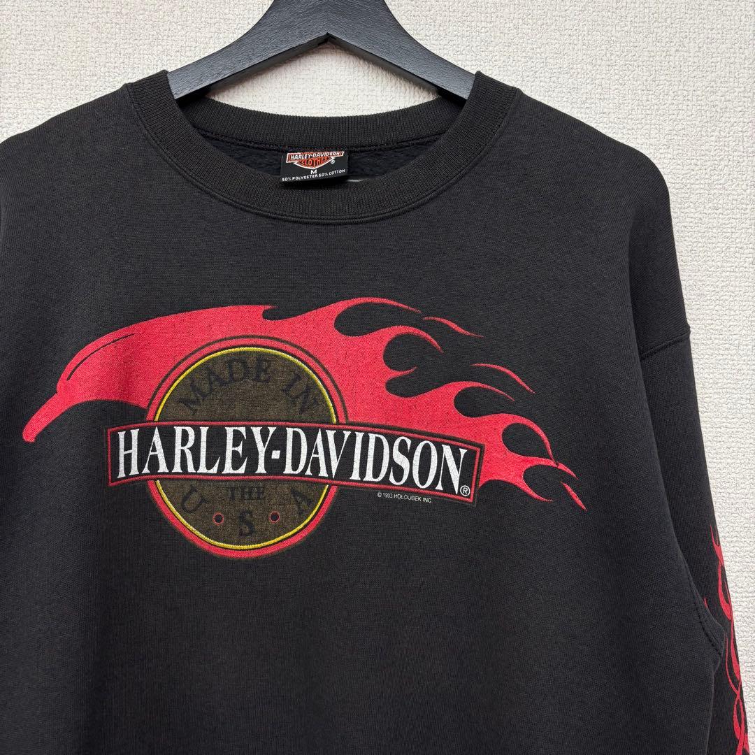 90s HARLEYDAVIDSON ハーレーダビッドソン フレイム スウェット
