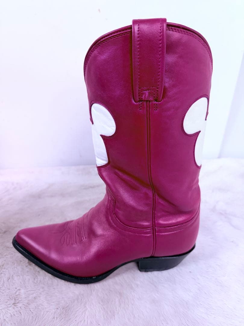 超希少 D24限定 ミッキーマウス 本革ウエスタンブーツ