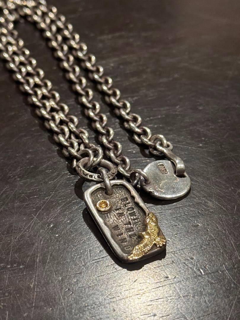 moto ドッグタグ　メンズ　silver 18k イーグル motor