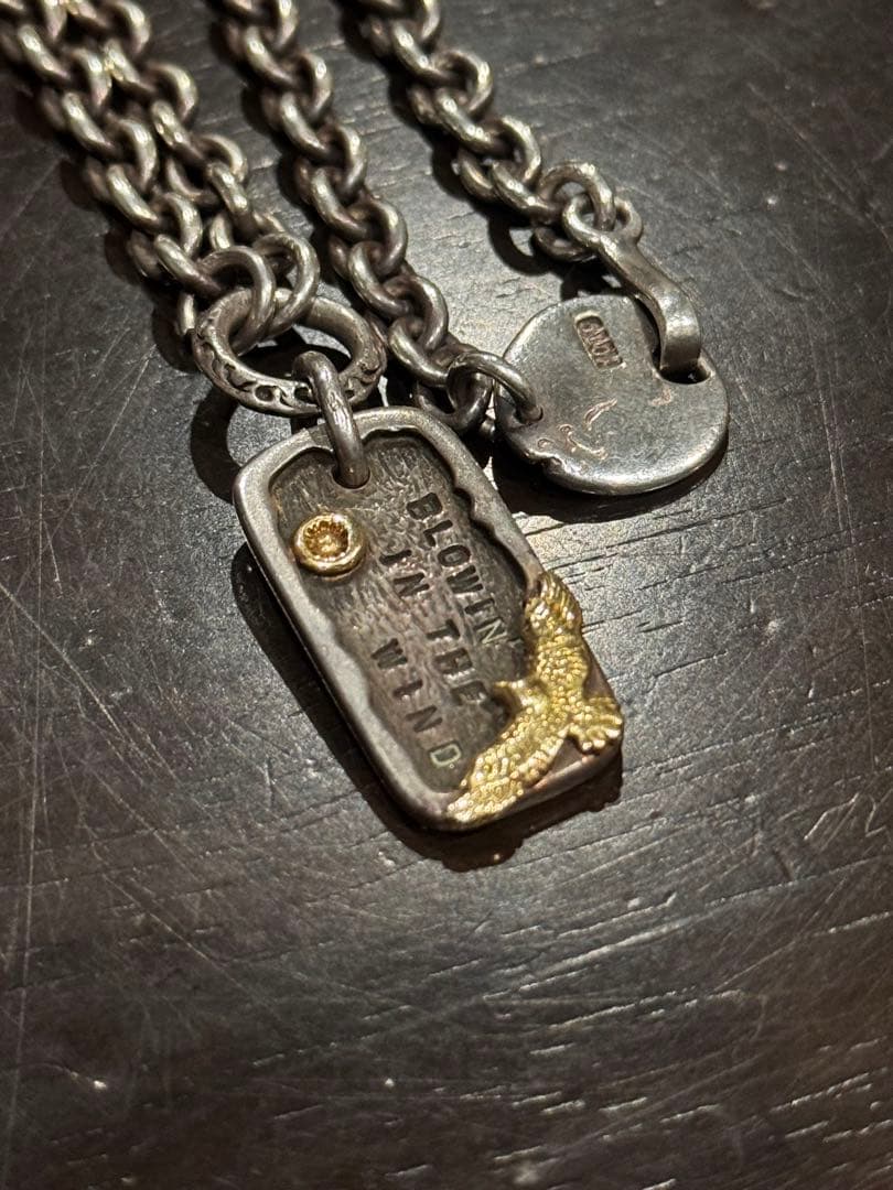 moto ドッグタグ　メンズ　silver 18k イーグル motor