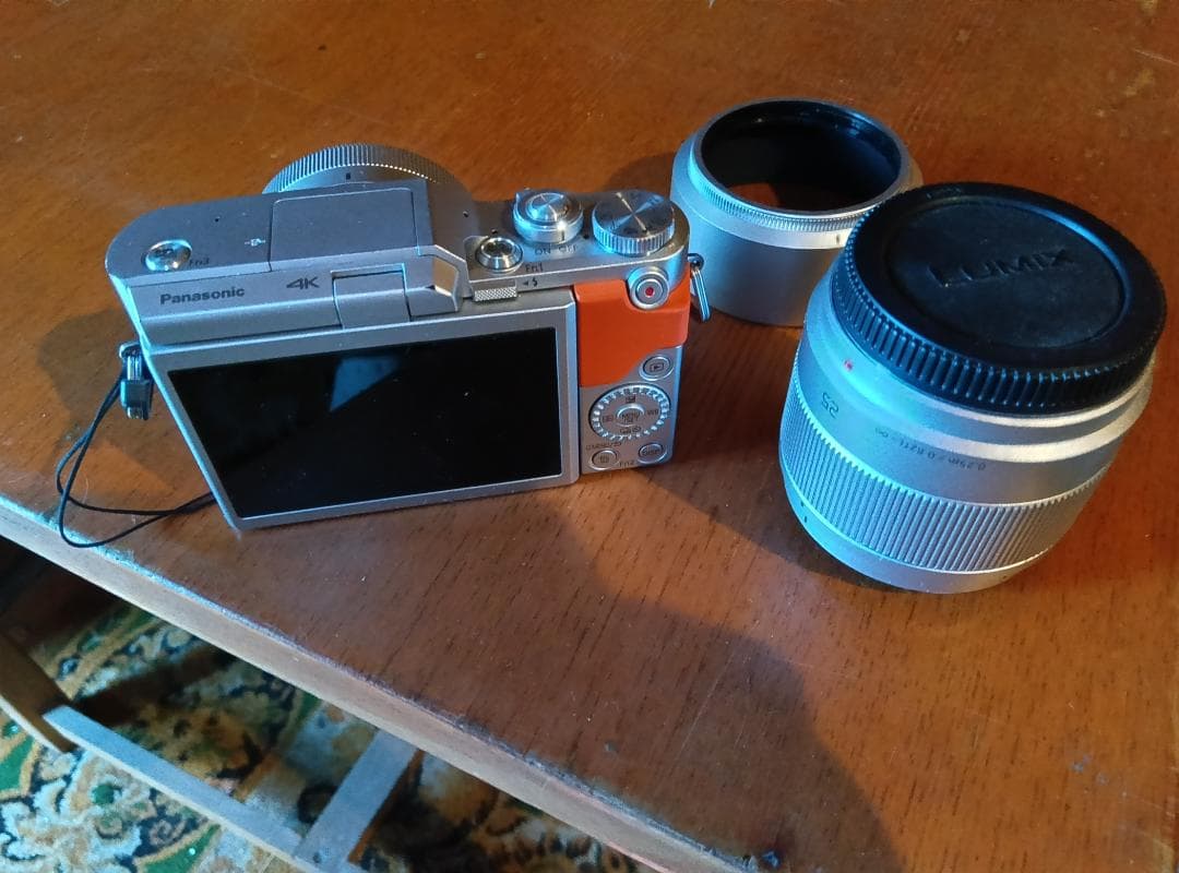 動画制作に！　LUMIX ミラーレス一眼カメラ DC-GF9W-D　オレンジ