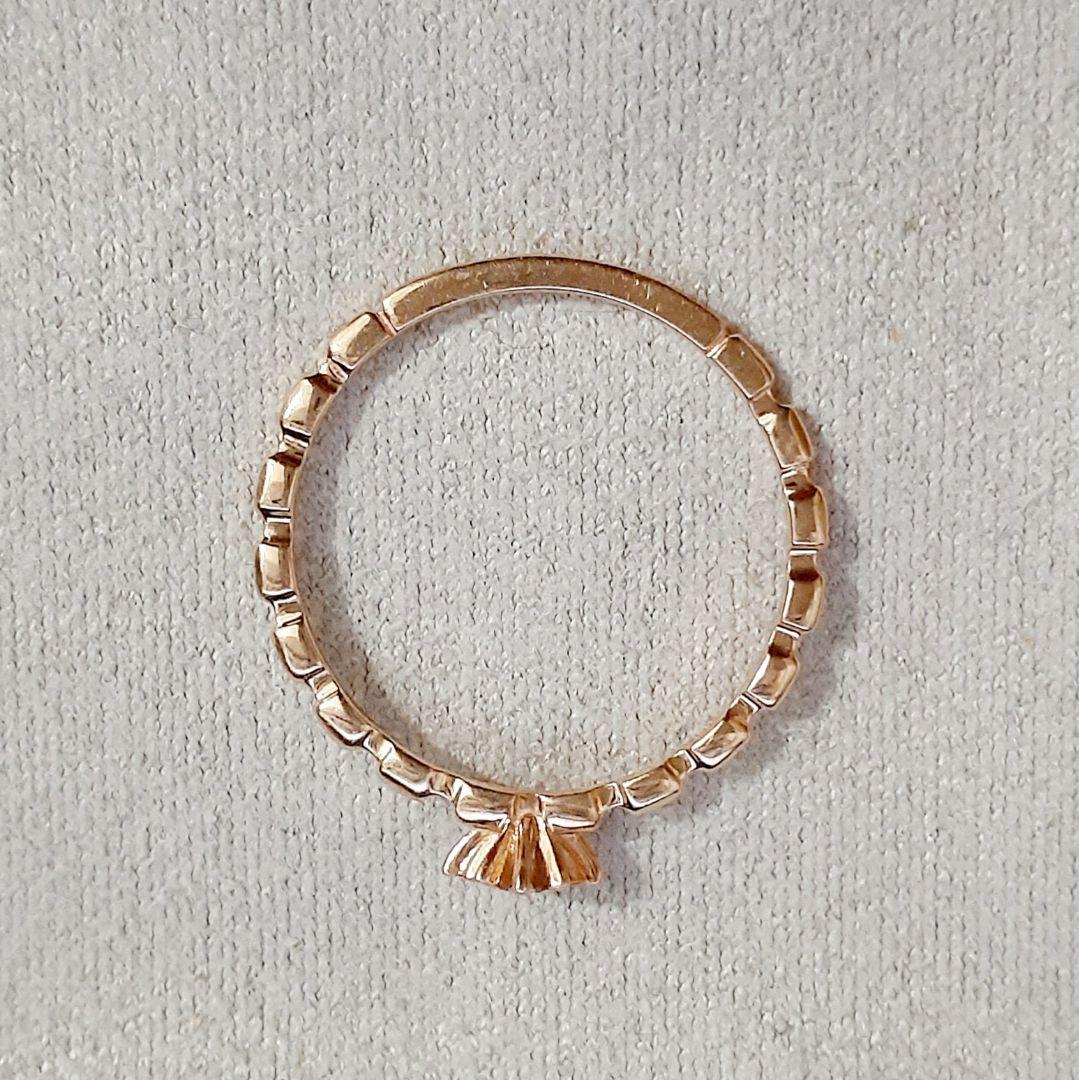 ノジェス K10YG フラワー ダイヤモンド リング