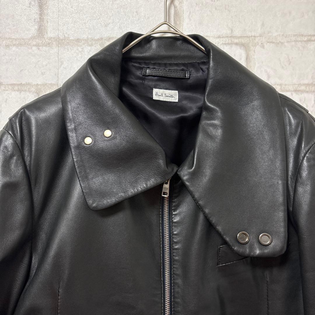 Paul Smith ラムレザージャケット　ririジップ　ハイネック アウター