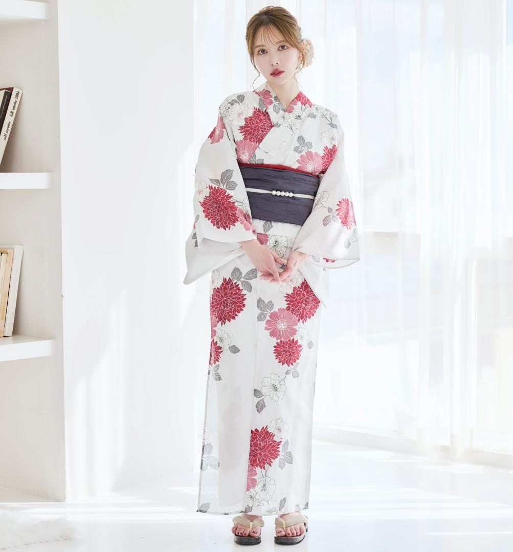 【浴衣のみ】新品 浴衣 兵児帯 黒 赤　Y5-16