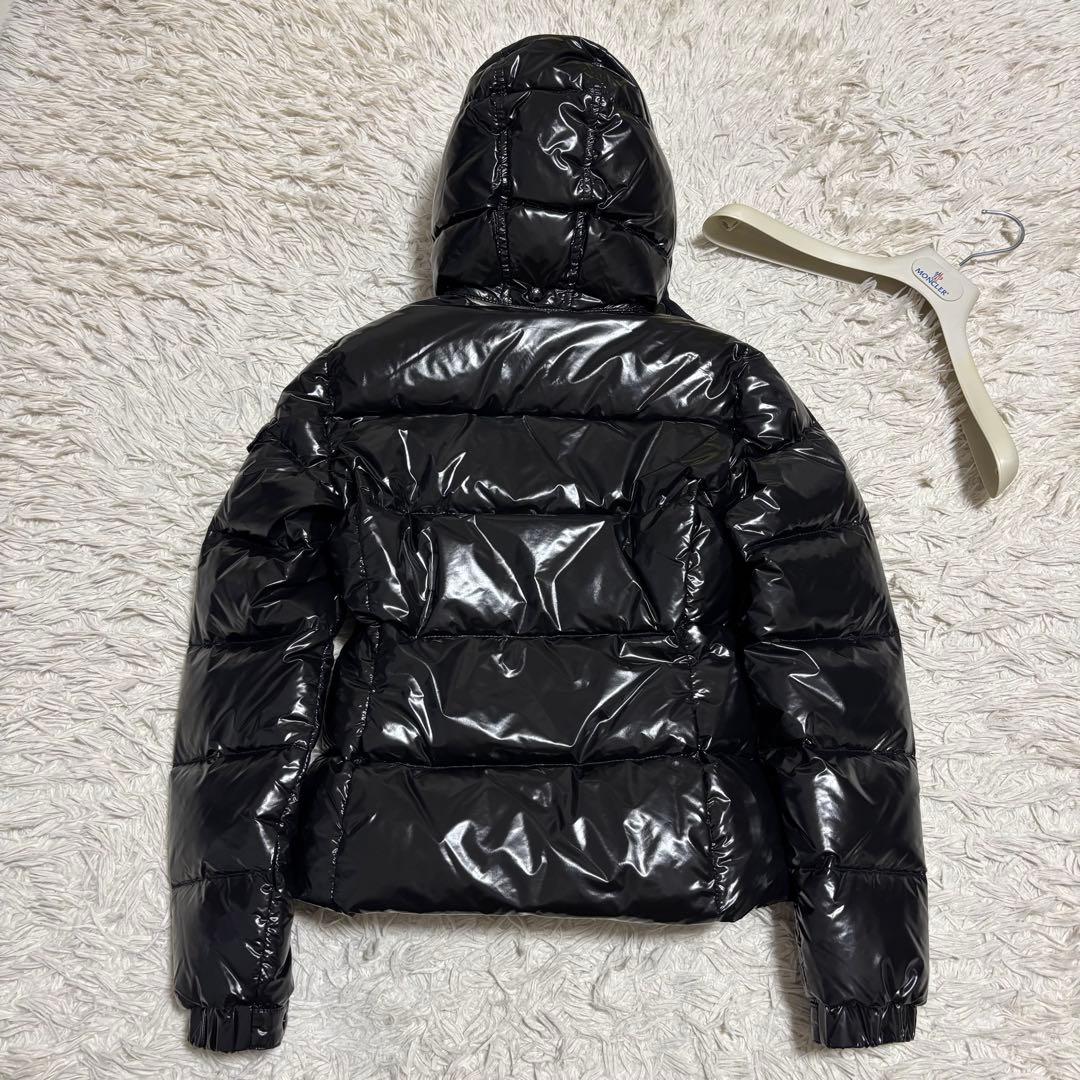 モンクレール ダウンジャケット BADIAシャイニー デカワッペン ブラック S