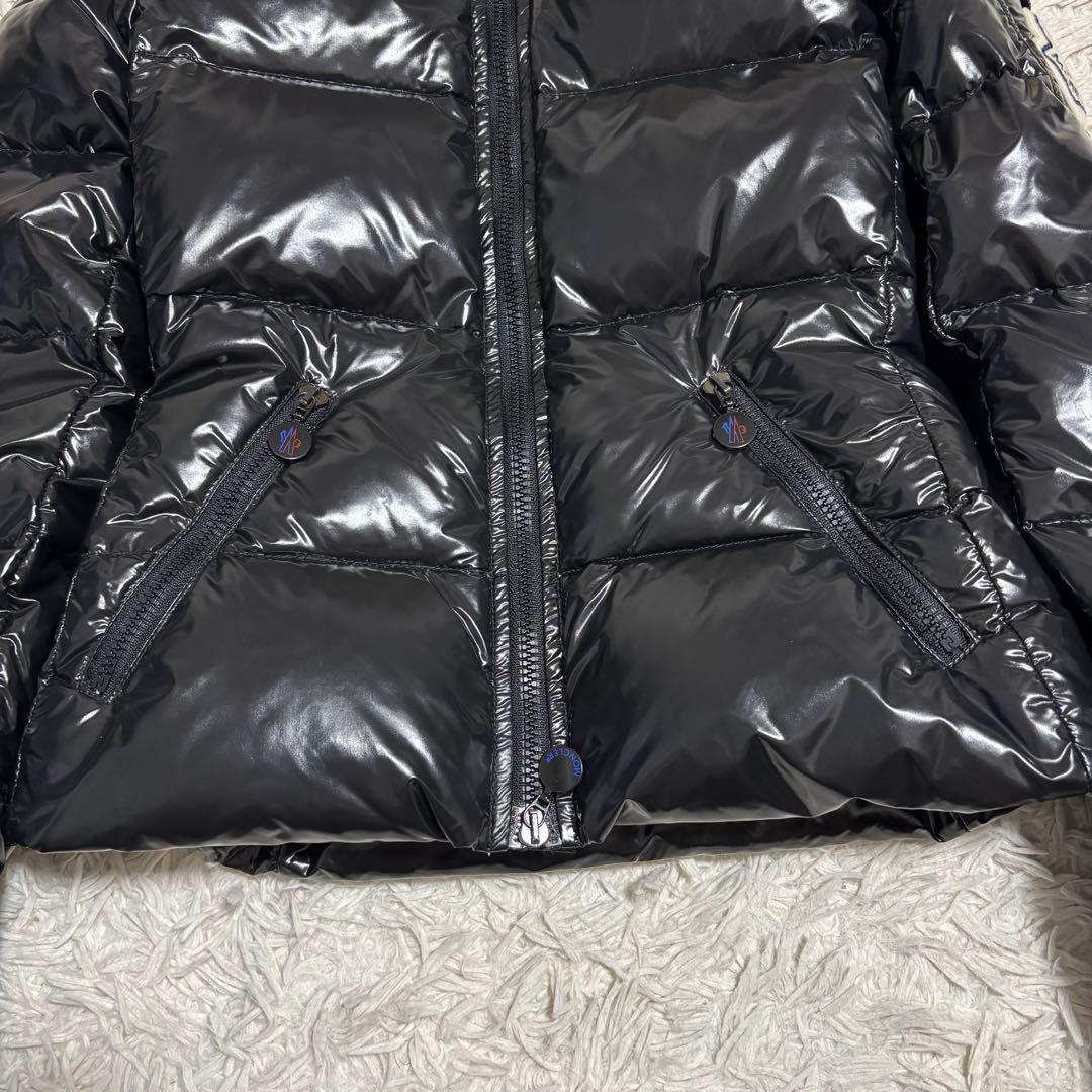 モンクレール ダウンジャケット BADIAシャイニー デカワッペン ブラック S