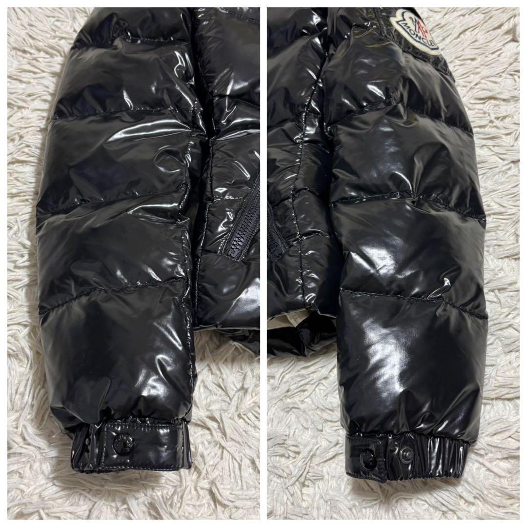 モンクレール ダウンジャケット BADIAシャイニー デカワッペン ブラック S