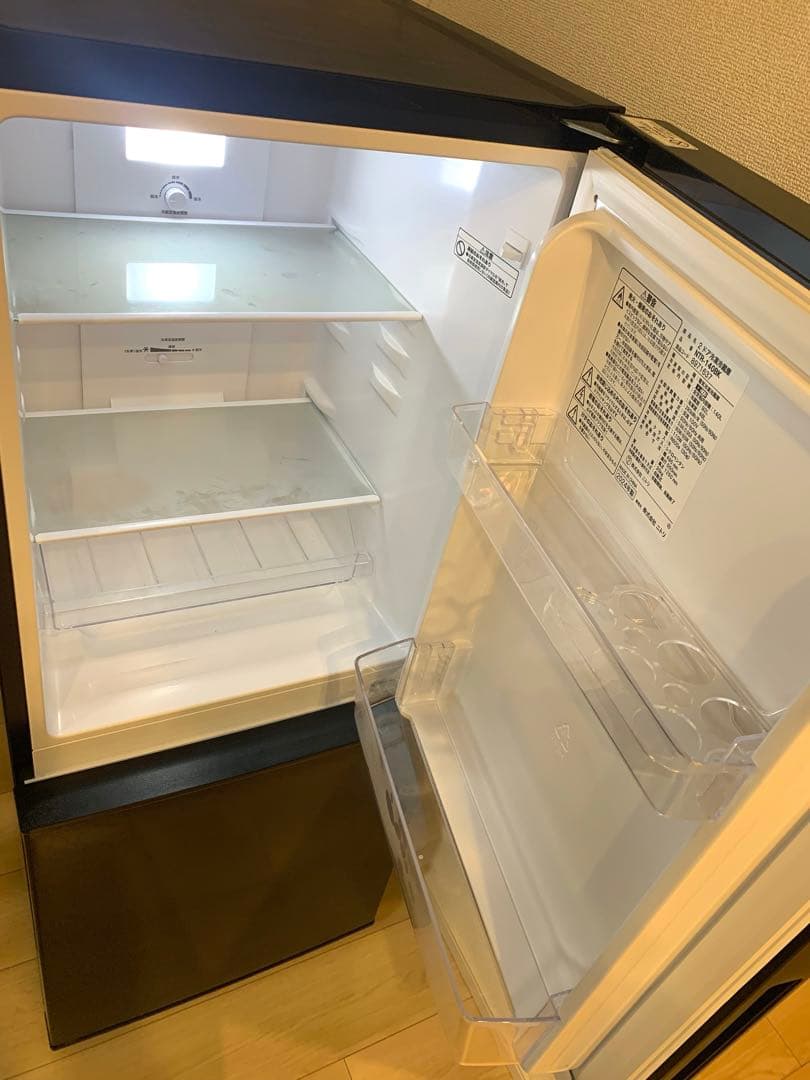 【送料無料】2024年製ニトリ 霜取り不要2ドア冷蔵庫 NTR-140 ブラック