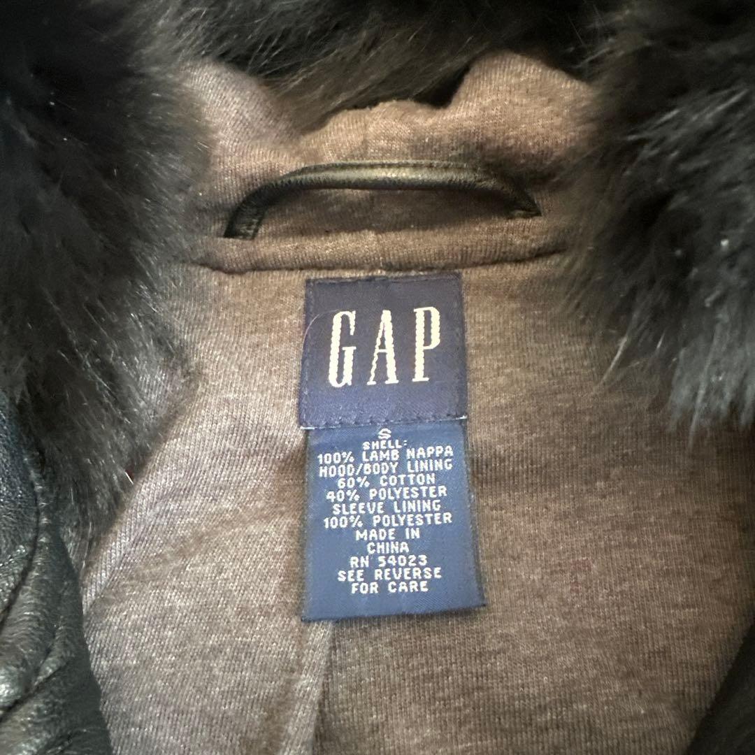 old gap レザー フーディ パーカー ラムレザー y2k FUJIくん着用