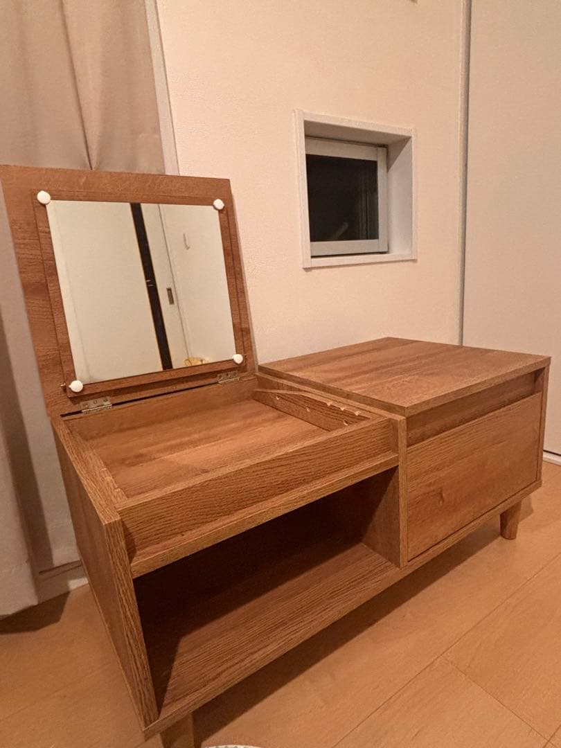 LOWYA テーブルドレッサー　ロータイプ鏡台　収納