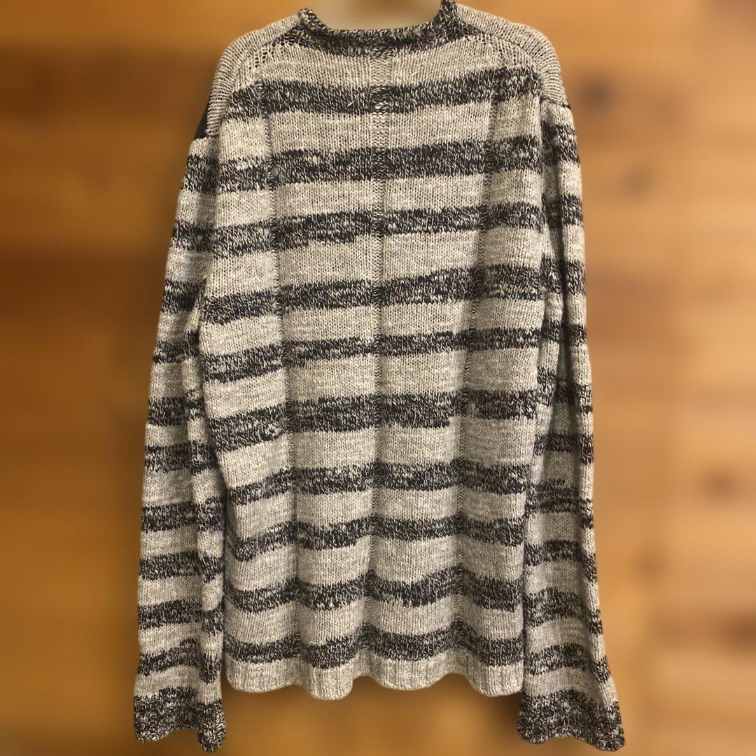 マルタンマルジェラ Vネックストライプニットセーター