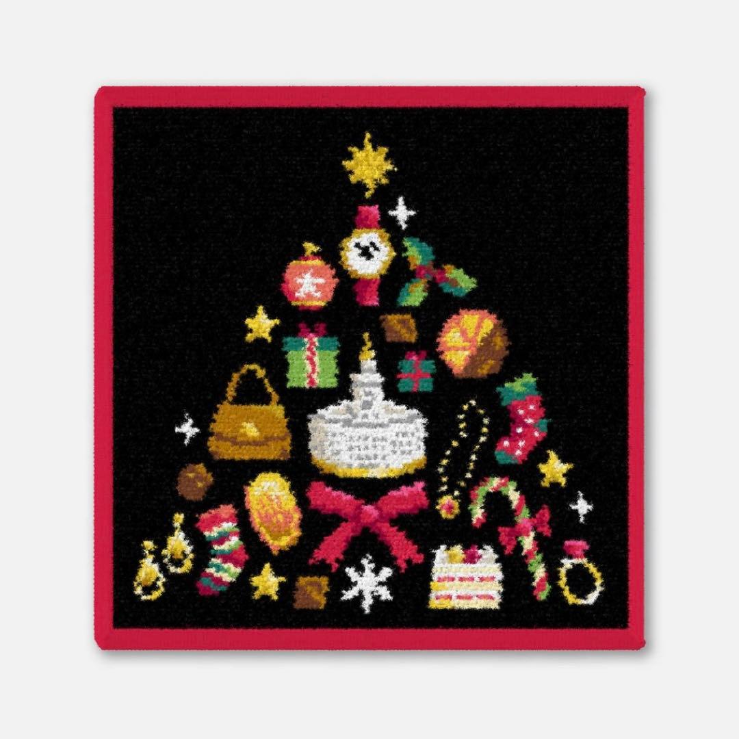 和光限定 フェイラーWAKO TREE ハンカチ（ブラック1枚・グリーン1枚）