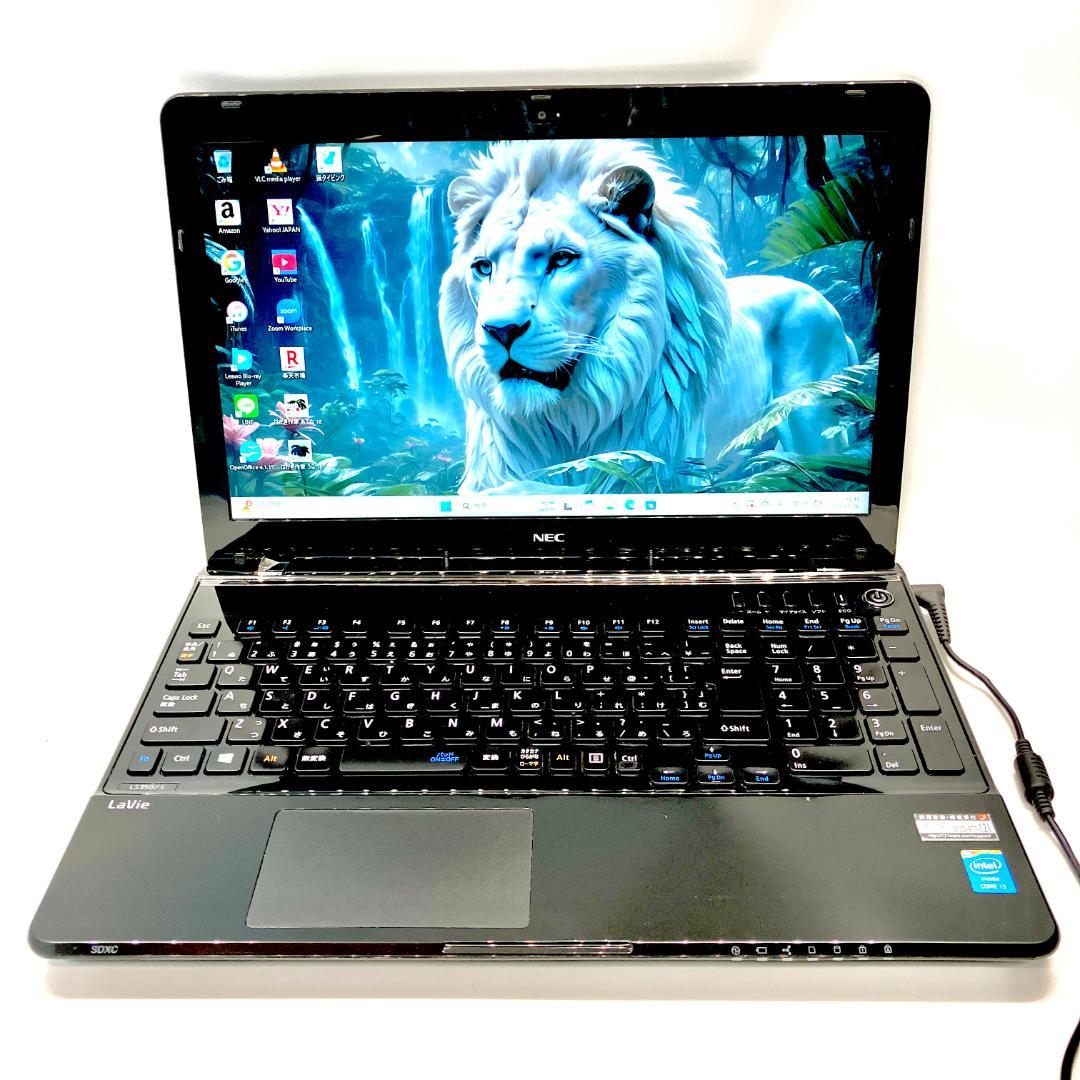 ブルーレイ見れる❤️特大750GB✨メモリ8GB 多機能 ノートパソコン カメラ