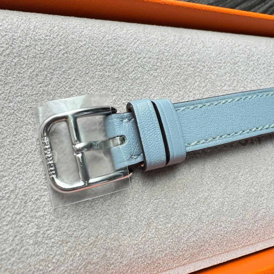 2593 ほぼ未使用　Apple Watch エルメス　ブルーラン　アトラージュ