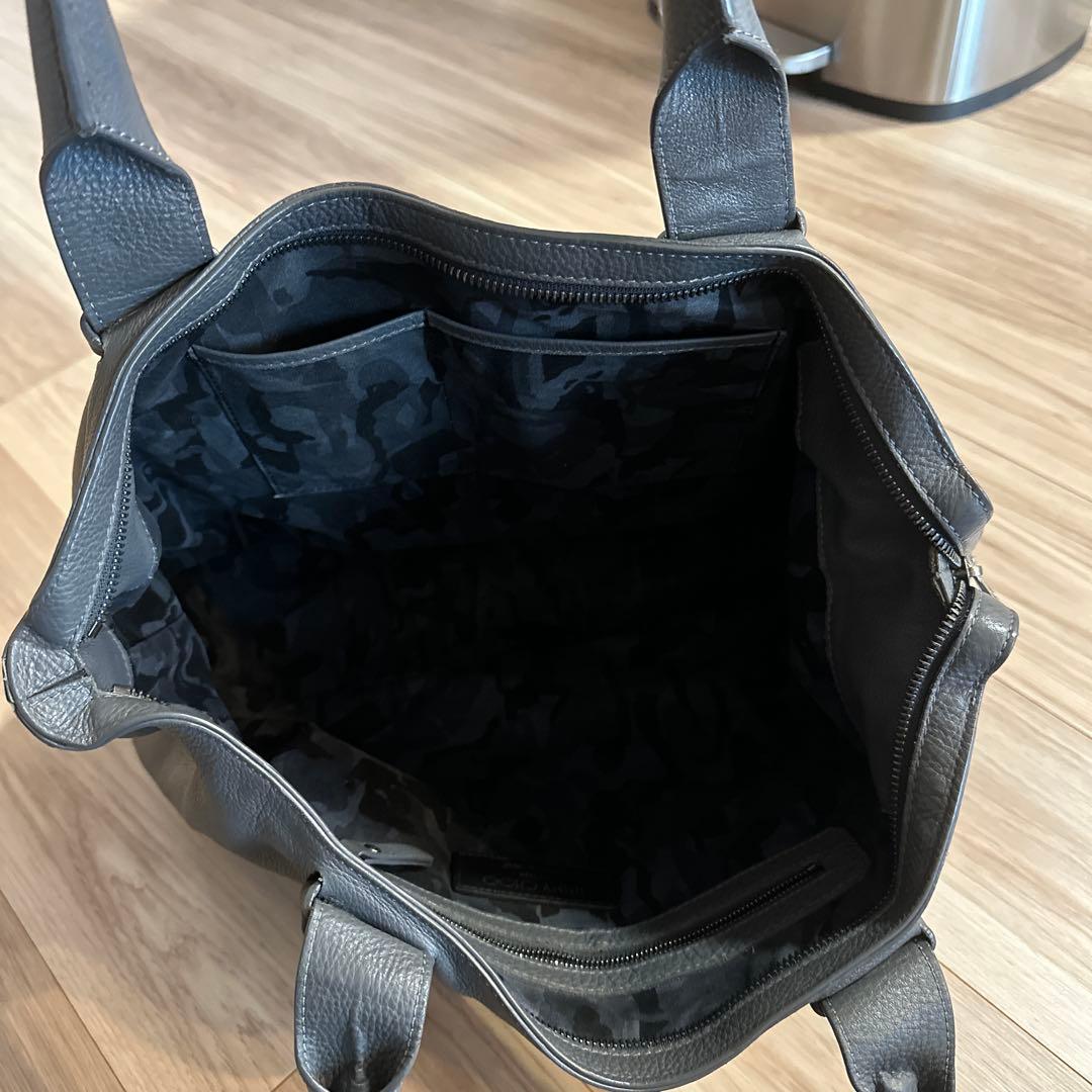 JIMMY CHOOグレー レザートートバッグ