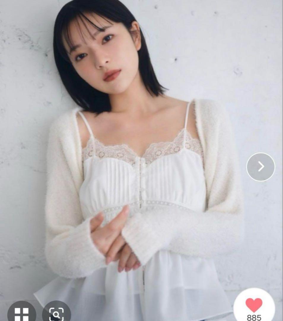 【期間限定】SNIDEL ボレロ×レースキャミセットアップ