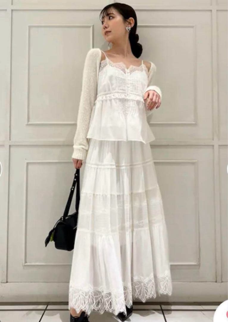 【期間限定】SNIDEL ボレロ×レースキャミセットアップ