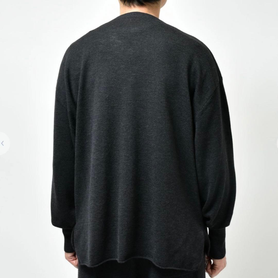 COMOLI ウール 和紙 コモリ ニット FREE CHARCOAL