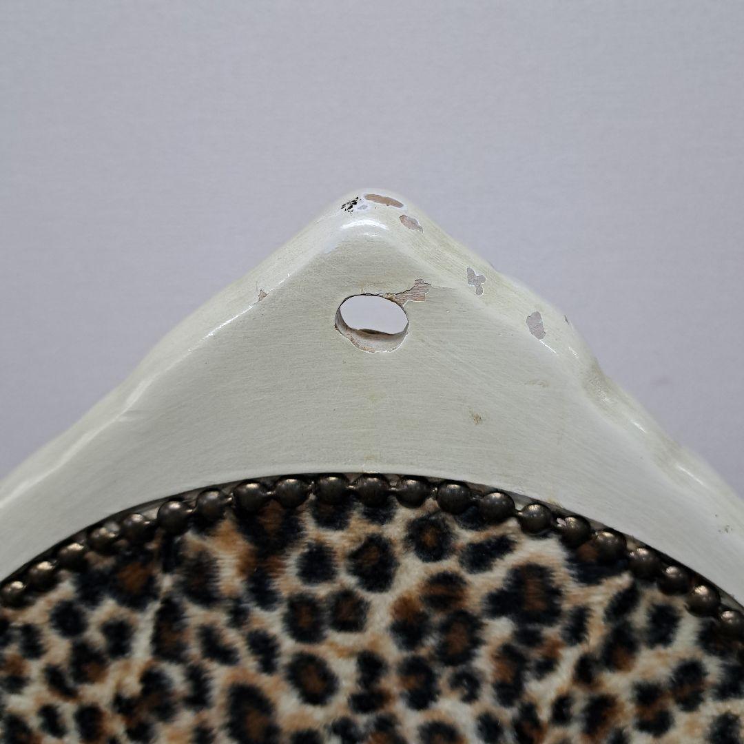 ♡アンティーク　ヒョウ柄 猫脚ダイニングチェア ♡