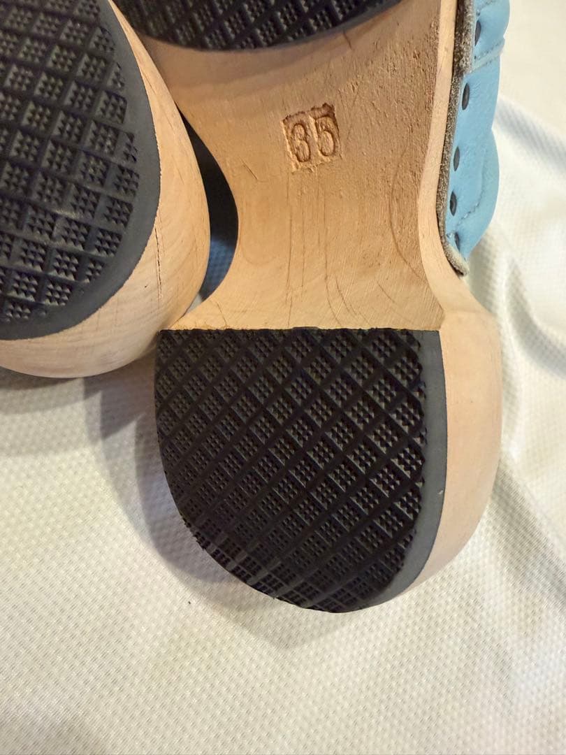 trippen 水色 レザーサンダル 35