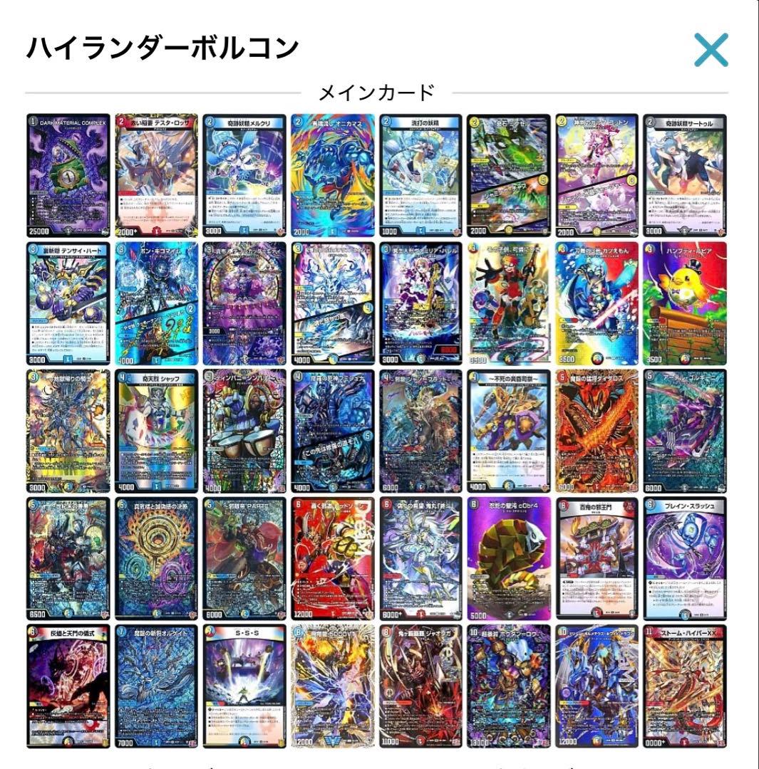 ハイランダーボルコンデッキ40枚スリーブ付き