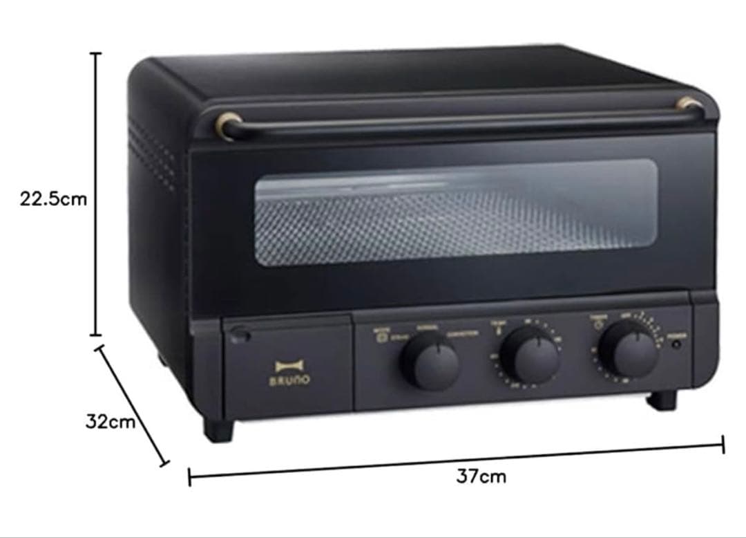 ー( ´∀｀) ー　 BRUNO スチーム＆ベイクトースター ブラック