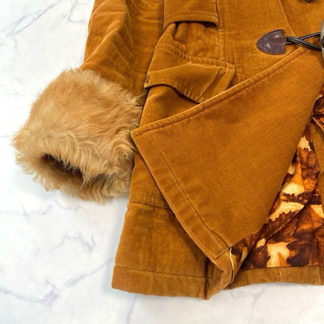 D&G ドルチェアンドガッバーナ　コーデュロイダッフルコート　ファー　40 茶色