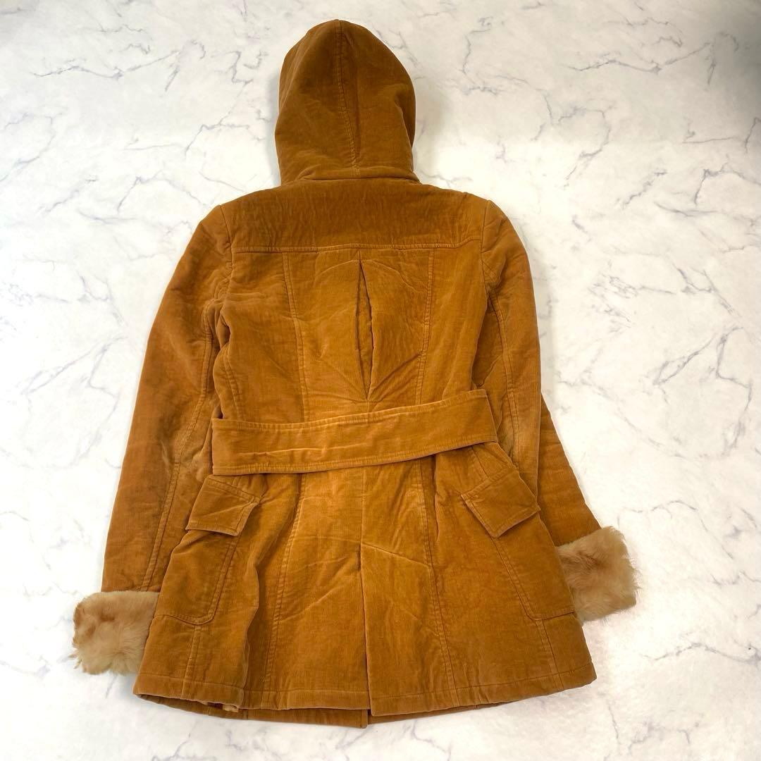 D&G ドルチェアンドガッバーナ　コーデュロイダッフルコート　ファー　40 茶色