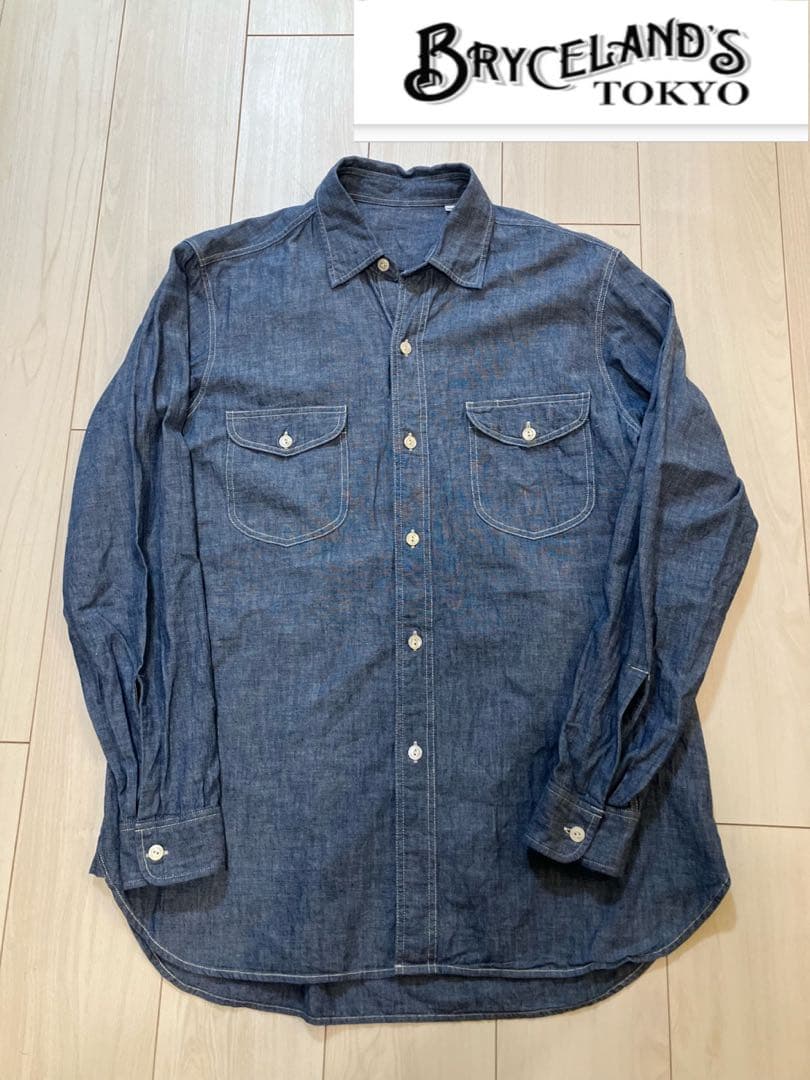 トップス BRYCELAND'S TEARDROP WORK SHIRT CHAMBRAY