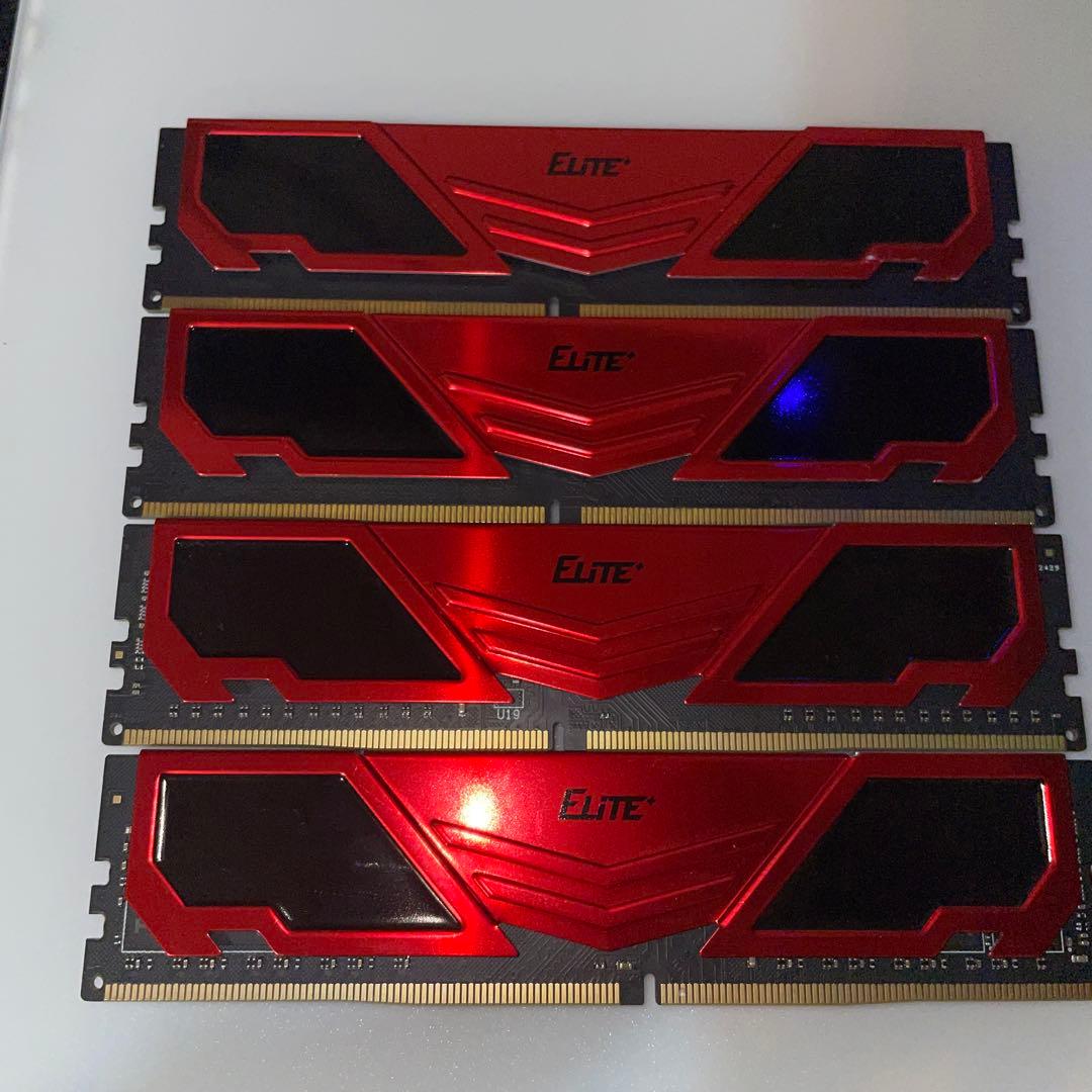 Elite DDR4 2666mhz 8gb ×４枚　（32gb）