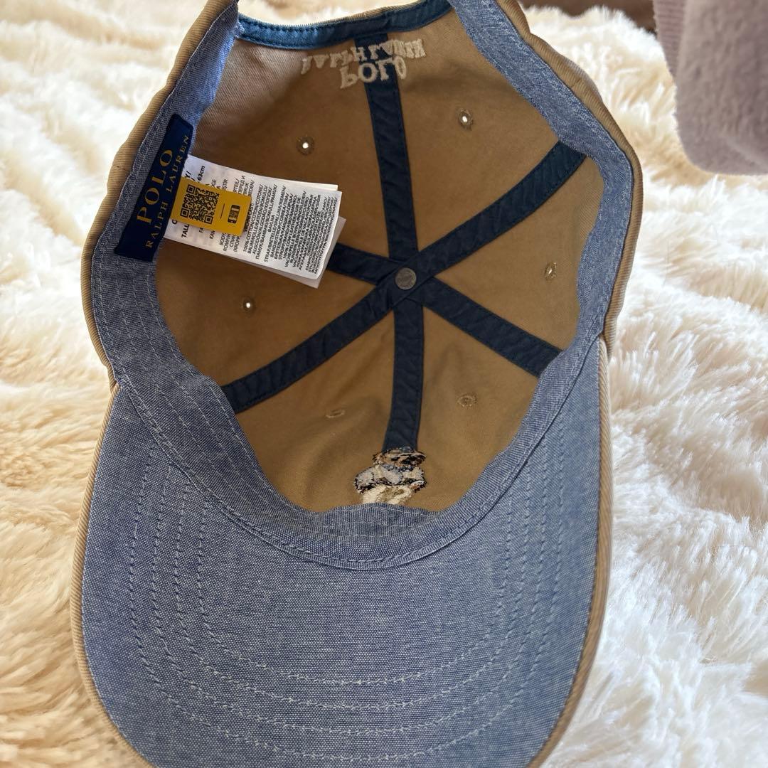 美品　ポロラルフローレン　ポロベアキャップ　ベージュ　ユニセックス