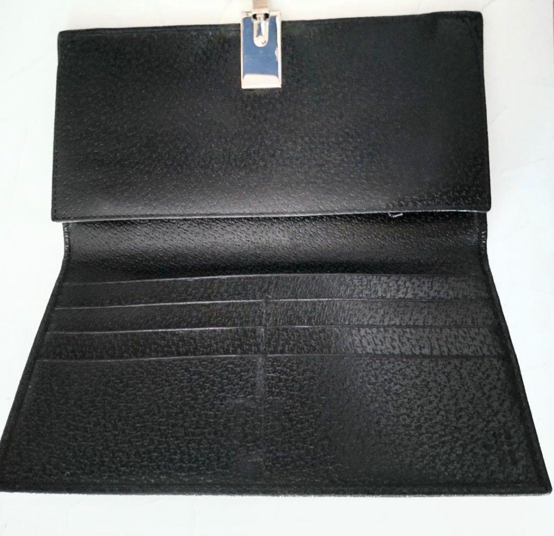 ☆値引中☆財布 メンズ 二ツ折リ ブランド グッチ ロゴクリップ 黒