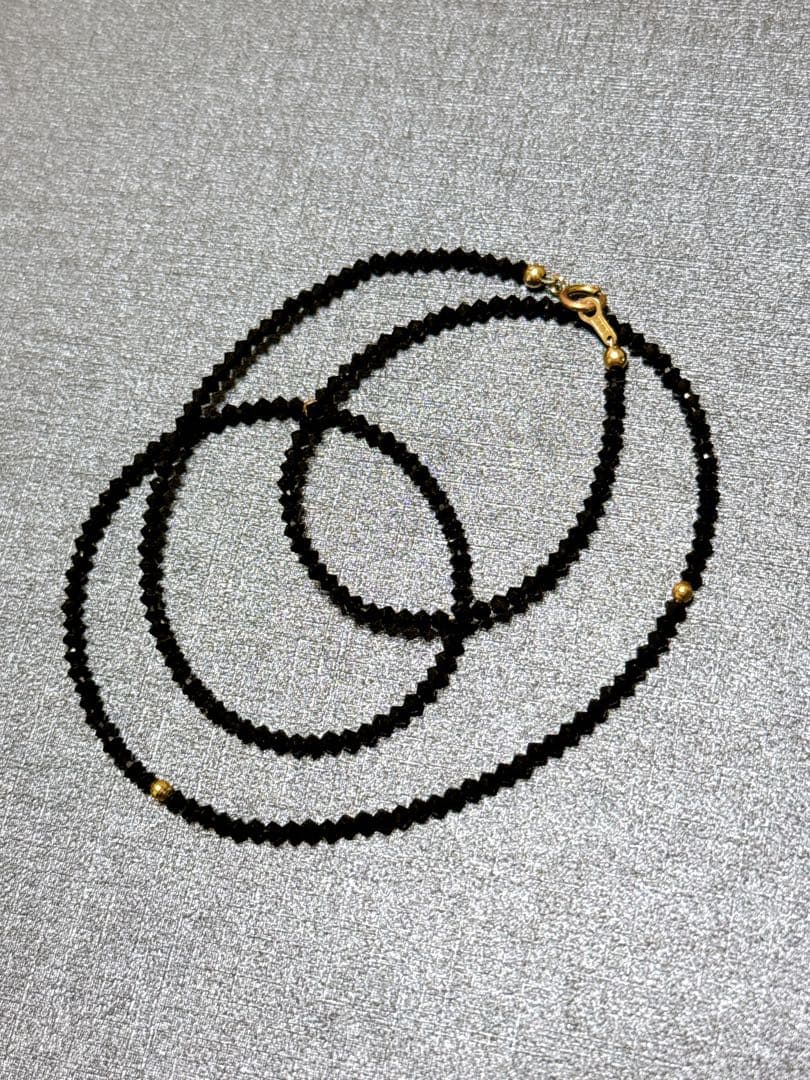 ptコーティングブラックダイヤモンドネックレス