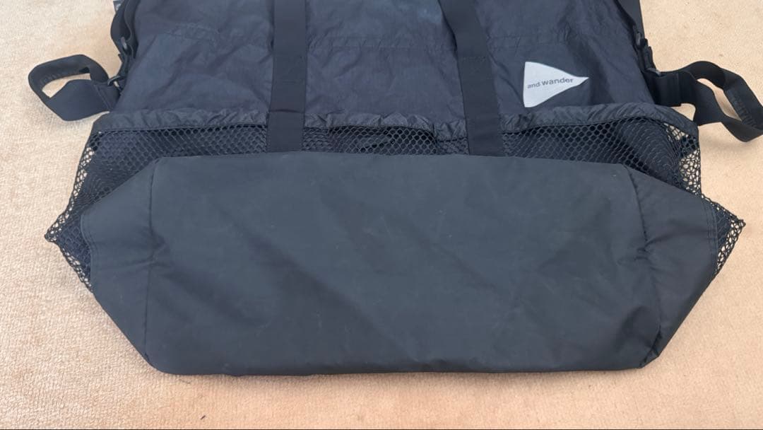 and wander X-Pac 45L 2wayトートバッグ　ブラック