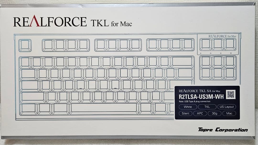 中古良品 REALFORCE TKL SA for Mac 英字配列版 1箱
