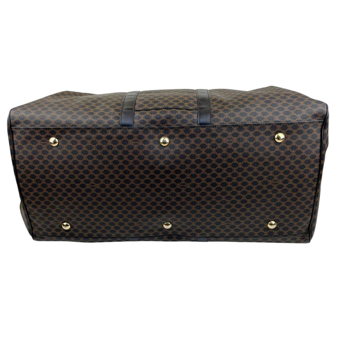 セリーヌ　ボストンバッグ ハンドバッグ 黒マカダム トリオンフ PVC レザー