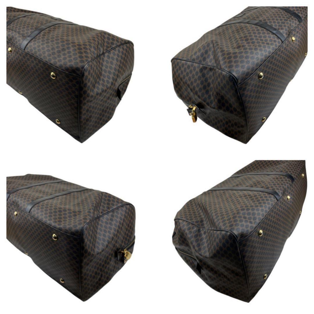 セリーヌ　ボストンバッグ ハンドバッグ 黒マカダム トリオンフ PVC レザー