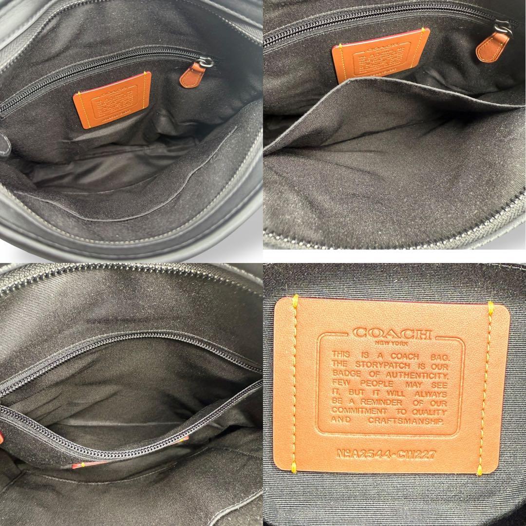 【美品】COACH コーチ メッセンジャーバッグ スリム PVC クロスボディ