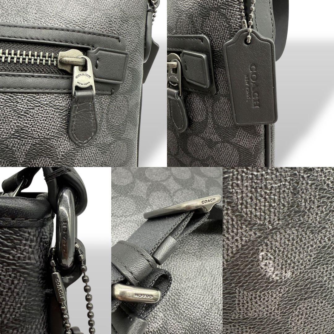 【美品】COACH コーチ メッセンジャーバッグ スリム PVC クロスボディ