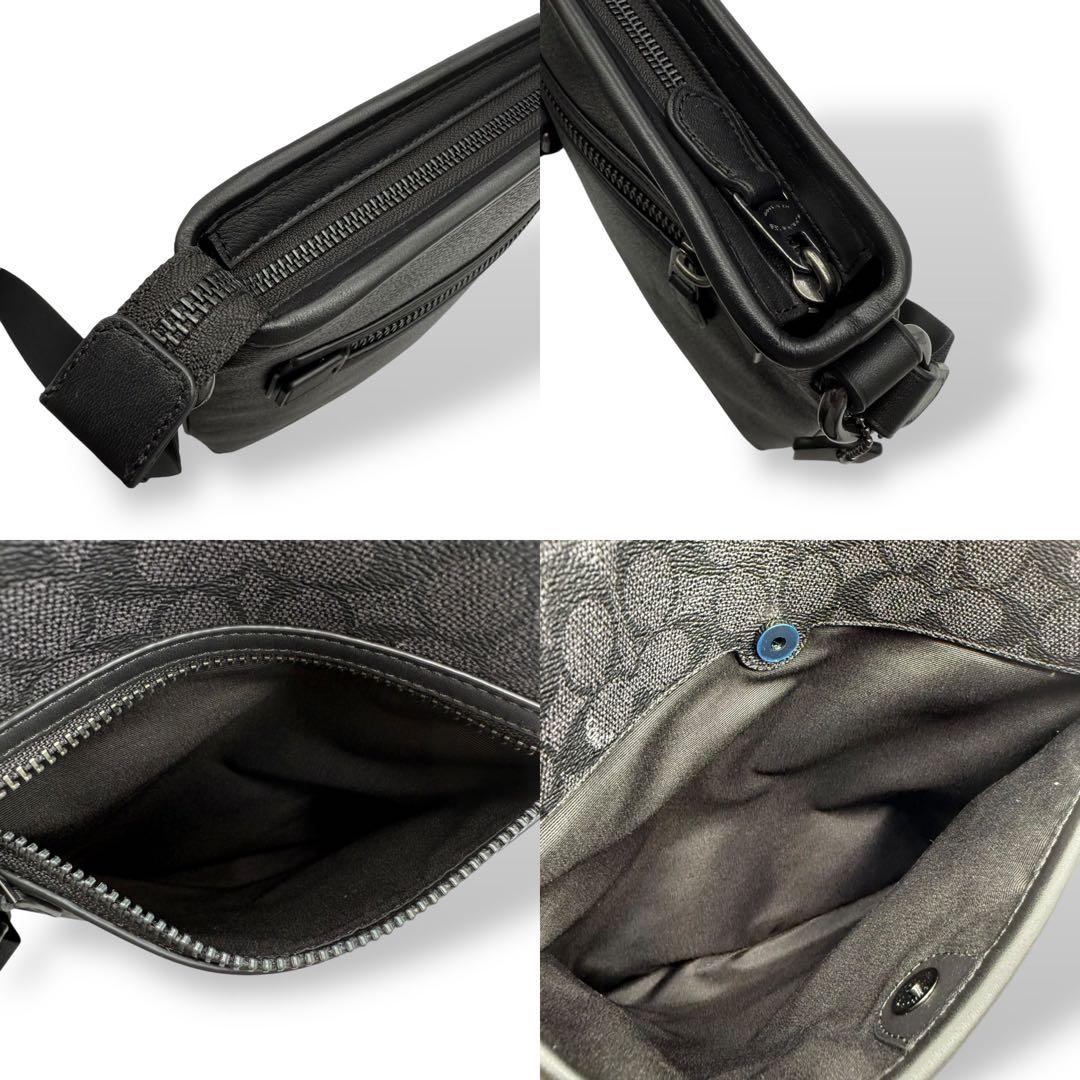 【美品】COACH コーチ メッセンジャーバッグ スリム PVC クロスボディ