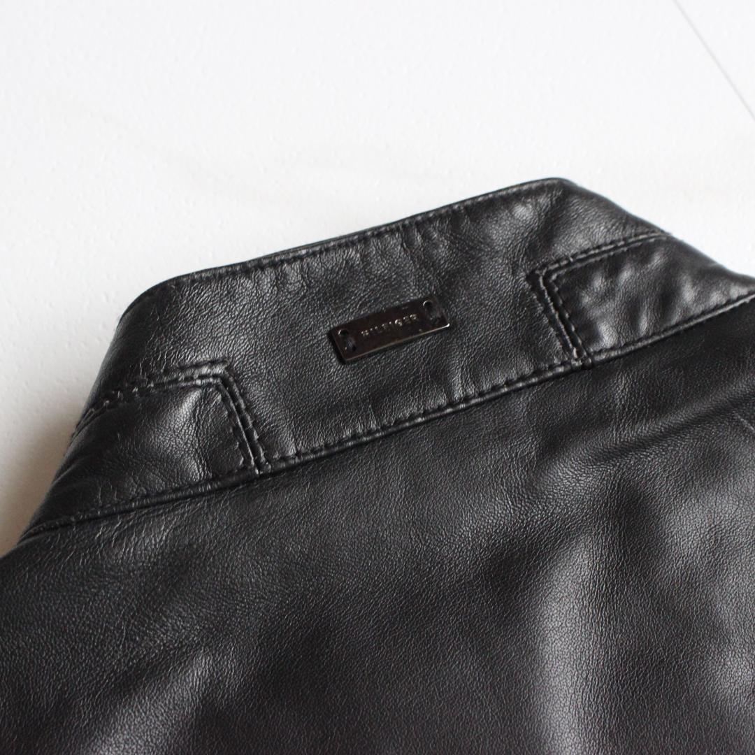 トミーヒルフィガー ラムレザー 52 XXL ブラック