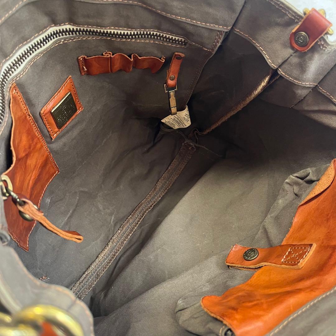 カンポマッジ2wayハンドバッグトートバッグショルダーバッグキャンバスレザー