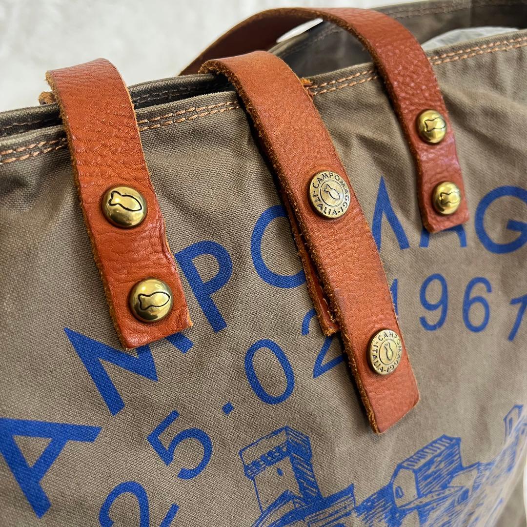 カンポマッジ2wayハンドバッグトートバッグショルダーバッグキャンバスレザー
