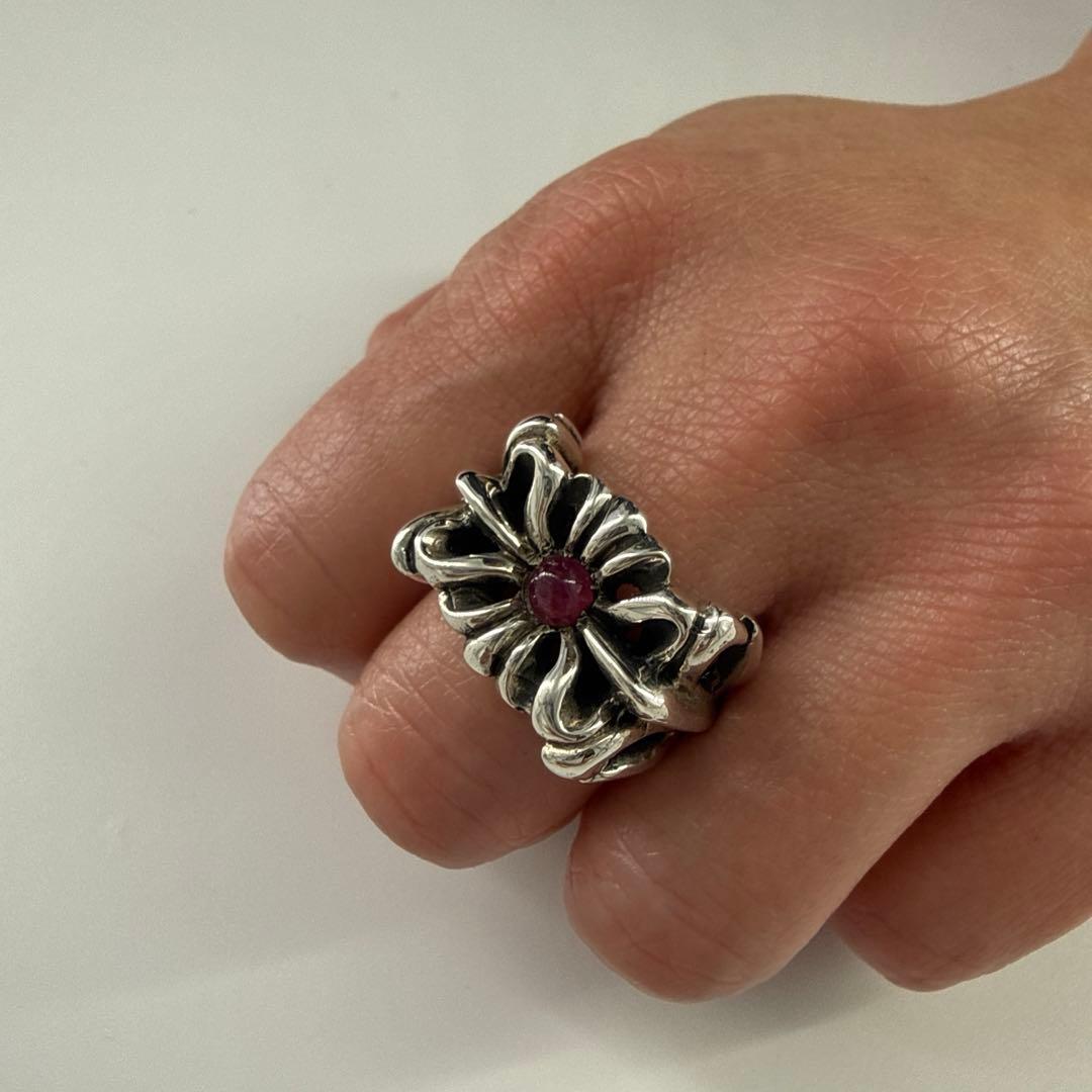 A&G ring with red stone エーアンドジー ストーン入20号