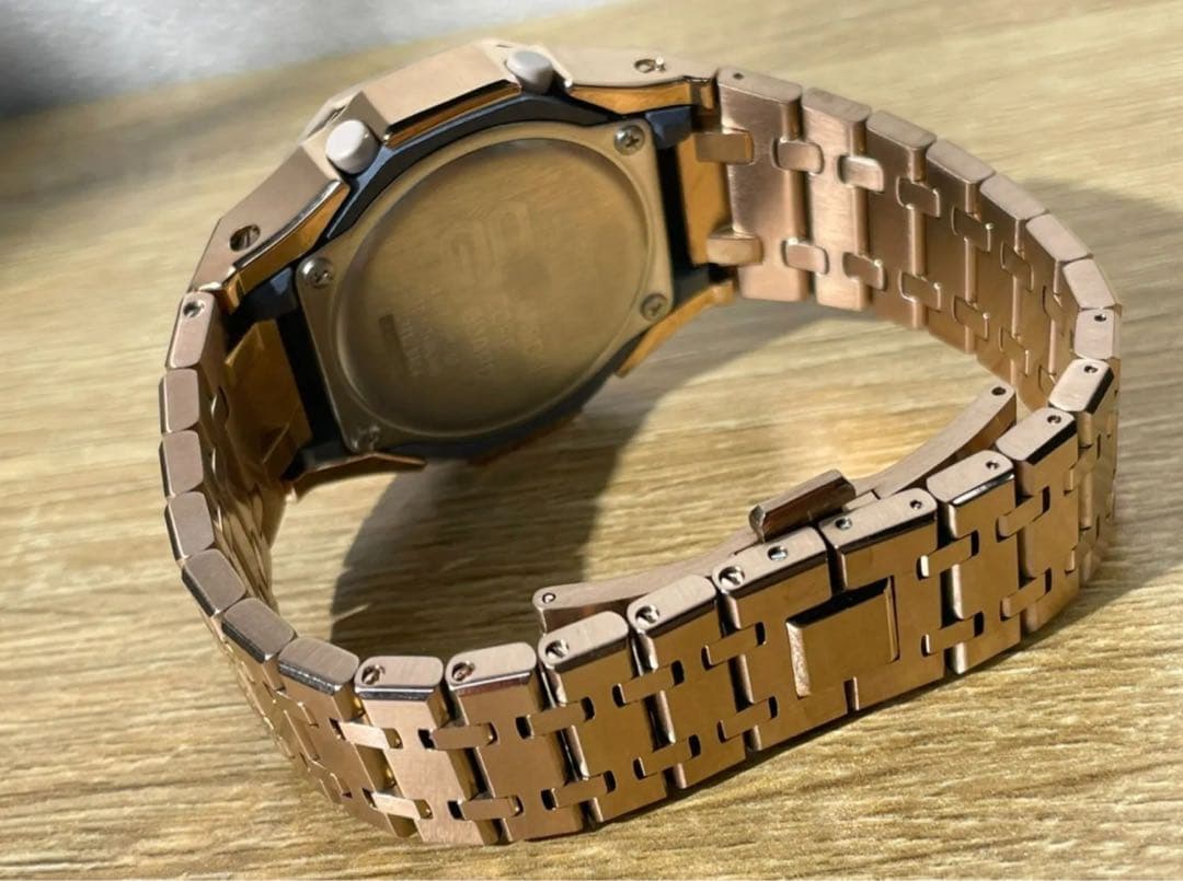 ガラスコーティング済み　カシオGショック ピンクゴールドGMA-S2100-4A