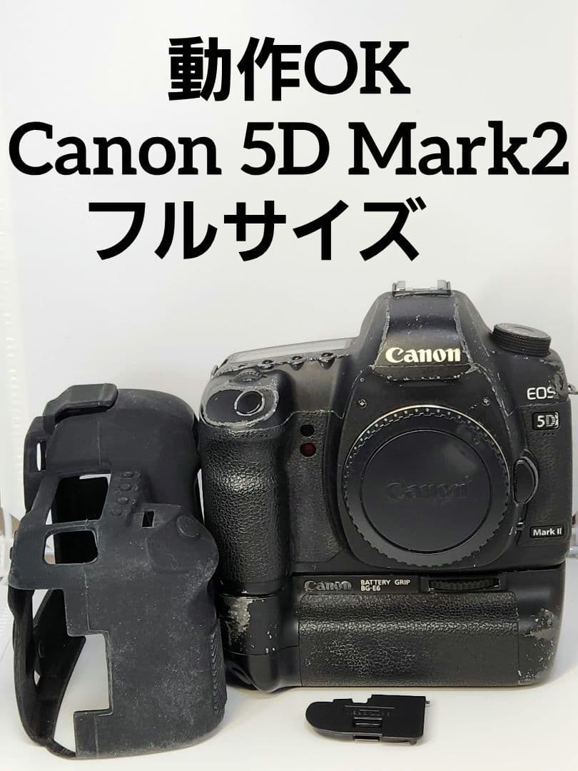 Canon EOS 5D Mark II シリコンカバーとバッテリーグリップ付き